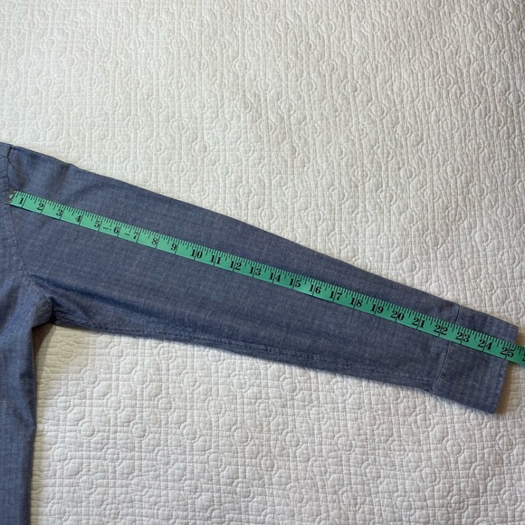 SIMON CARTER LONDON Men's Long Sleeve Slim Fit Dress Shirt, size Large, Blue - Picture 9 of 13